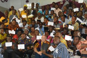 Photo of Bible study training graduates in Liberia.